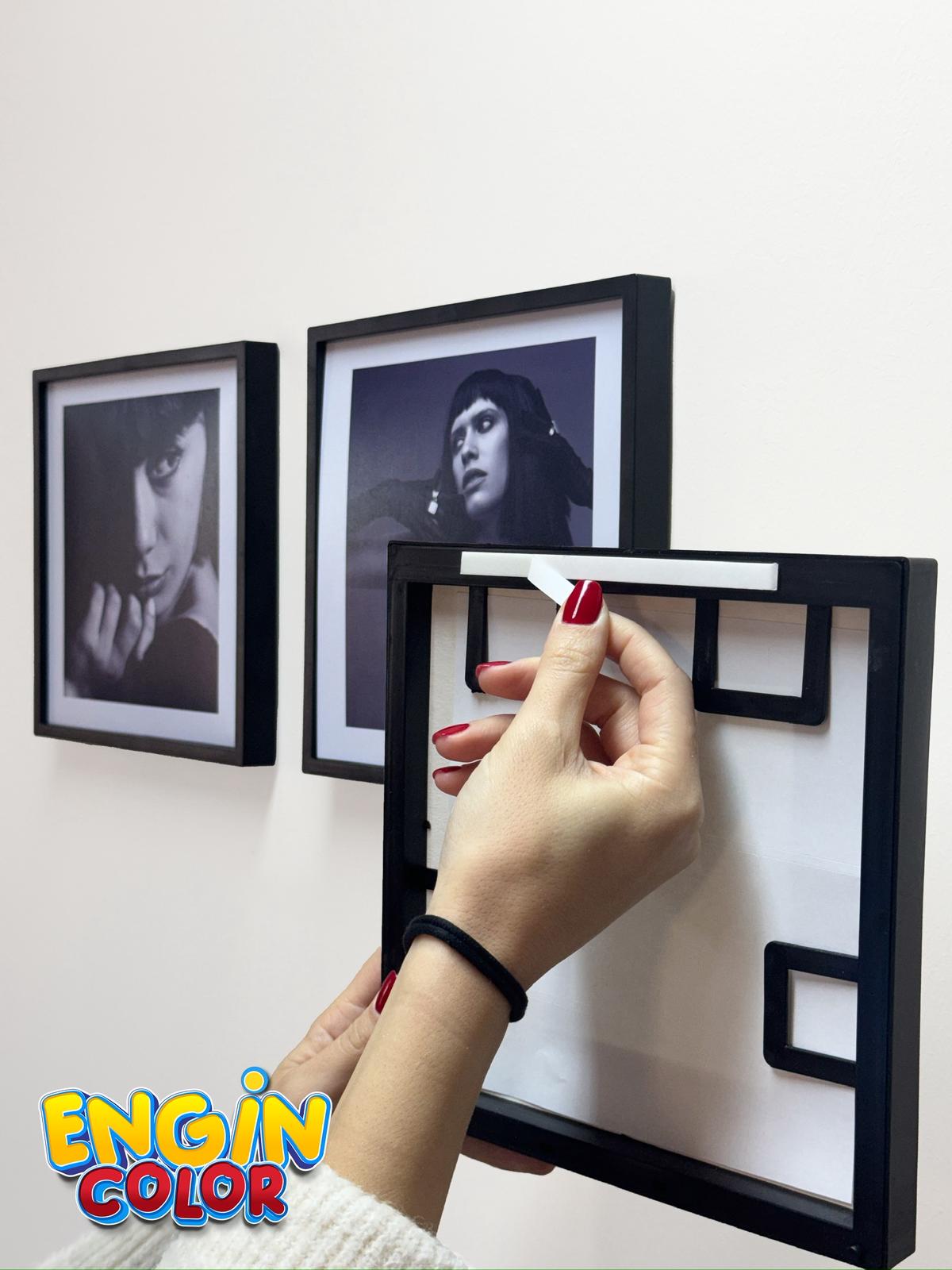 20X20 Sök Tak Kare Çerçeve Siyah - Görsel 4