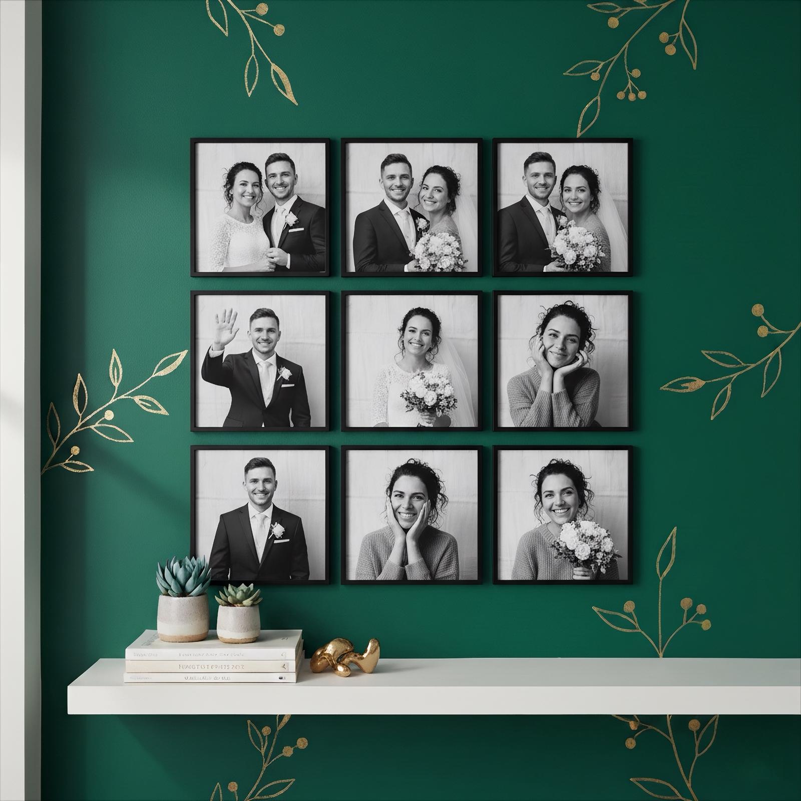 9'lu Tablo Siyah Kolaj 20x20